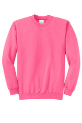 Port & Company® Adult Core Fleece Crewneck Sweatshirt - Neon Pink